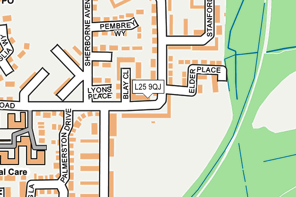 L25 9QJ map - OS OpenMap – Local (Ordnance Survey) L25 9QJ map - OS OpenMap – Local (Ordnance Survey)