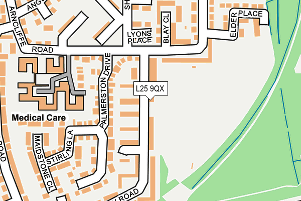 L25 9QX map - OS OpenMap – Local (Ordnance Survey) L25 9QX map - OS OpenMap – Local (Ordnance Survey)
