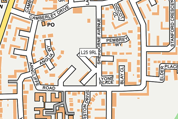 L25 9RL map - OS OpenMap – Local (Ordnance Survey) L25 9RL map - OS OpenMap – Local (Ordnance Survey)