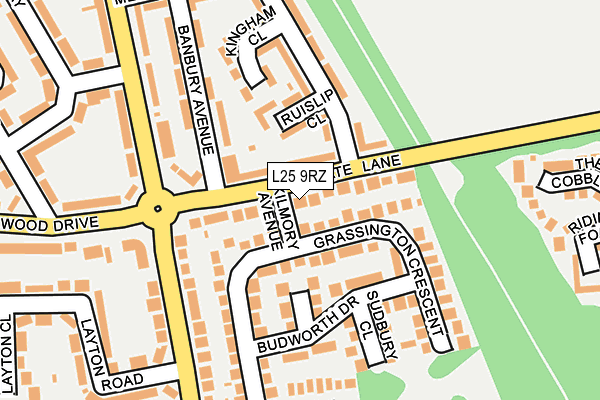 L25 9RZ map - OS OpenMap – Local (Ordnance Survey) L25 9RZ map - OS OpenMap – Local (Ordnance Survey)