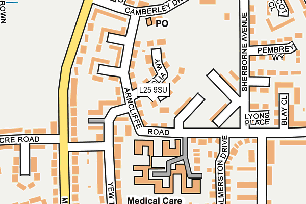 L25 9SU map - OS OpenMap – Local (Ordnance Survey) L25 9SU map - OS OpenMap – Local (Ordnance Survey)