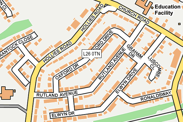 L26 0TN map - OS OpenMap – Local (Ordnance Survey) L26 0TN map - OS OpenMap – Local (Ordnance Survey)