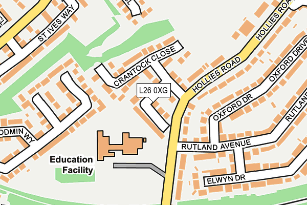 L26 0XG map - OS OpenMap – Local (Ordnance Survey) L26 0XG map - OS OpenMap – Local (Ordnance Survey)