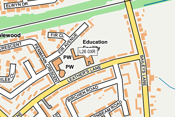 L26 0XR map - OS OpenMap – Local (Ordnance Survey) L26 0XR map - OS OpenMap – Local (Ordnance Survey)