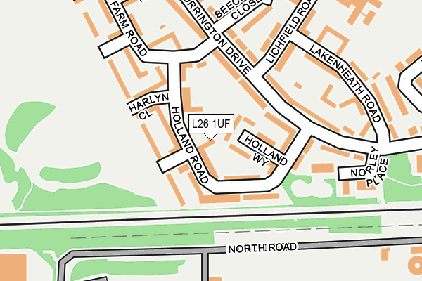 L26 1UF map - OS OpenMap – Local (Ordnance Survey) L26 1UF map - OS OpenMap – Local (Ordnance Survey)