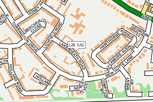 L26 1UQ map - OS OpenMap – Local (Ordnance Survey) L26 1UQ map - OS OpenMap – Local (Ordnance Survey)