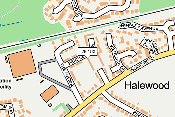 L26 1UX map - OS OpenMap – Local (Ordnance Survey) L26 1UX map - OS OpenMap – Local (Ordnance Survey)