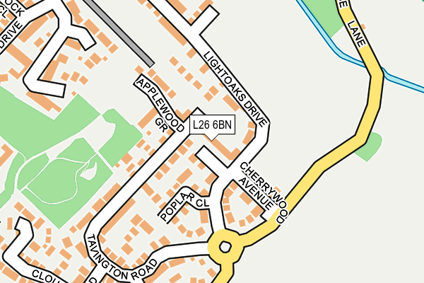 L26 6BN map - OS OpenMap – Local (Ordnance Survey) L26 6BN map - OS OpenMap – Local (Ordnance Survey)