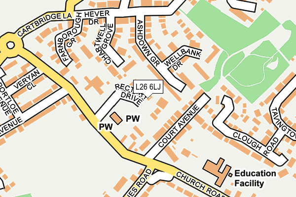 L26 6LJ map - OS OpenMap – Local (Ordnance Survey) L26 6LJ map - OS OpenMap – Local (Ordnance Survey)
