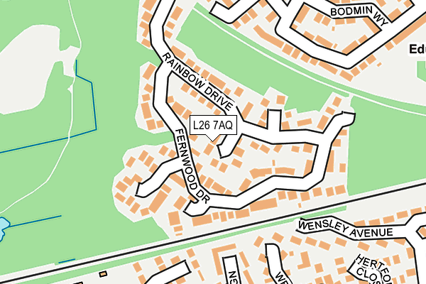 L26 7AQ map - OS OpenMap – Local (Ordnance Survey) L26 7AQ map - OS OpenMap – Local (Ordnance Survey)
