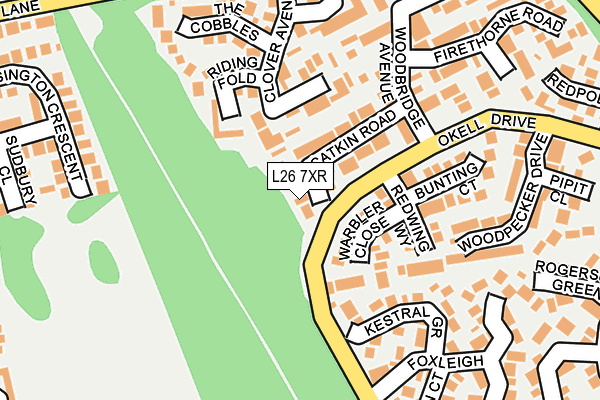 L26 7XR map - OS OpenMap – Local (Ordnance Survey) L26 7XR map - OS OpenMap – Local (Ordnance Survey)