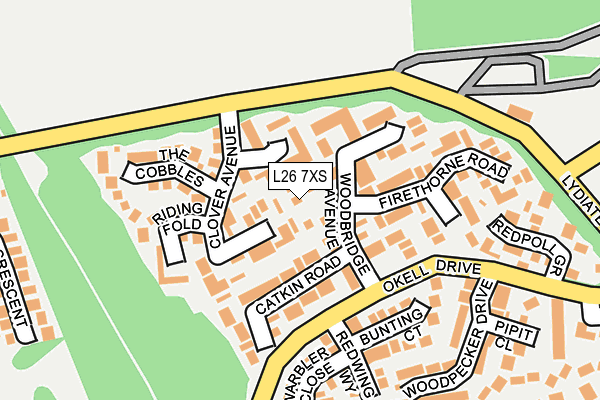 L26 7XS map - OS OpenMap – Local (Ordnance Survey) L26 7XS map - OS OpenMap – Local (Ordnance Survey)