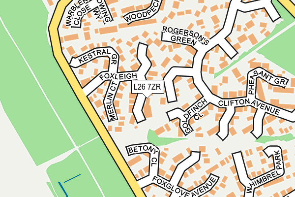 L26 7ZR map - OS OpenMap – Local (Ordnance Survey) L26 7ZR map - OS OpenMap – Local (Ordnance Survey)