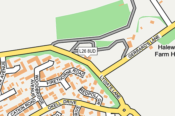 L26 8UD map - OS OpenMap – Local (Ordnance Survey) L26 8UD map - OS OpenMap – Local (Ordnance Survey)