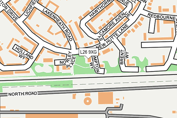 L26 9XG map - OS OpenMap – Local (Ordnance Survey) L26 9XG map - OS OpenMap – Local (Ordnance Survey)