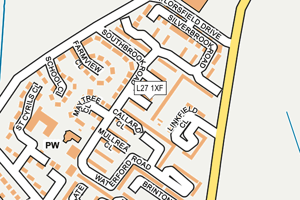 L27 1XF map - OS OpenMap – Local (Ordnance Survey) L27 1XF map - OS OpenMap – Local (Ordnance Survey)