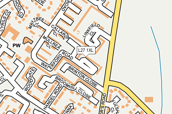 L27 1XL map - OS OpenMap – Local (Ordnance Survey) L27 1XL map - OS OpenMap – Local (Ordnance Survey)