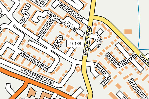 L27 1XR map - OS OpenMap – Local (Ordnance Survey) L27 1XR map - OS OpenMap – Local (Ordnance Survey)
