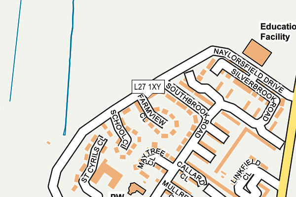 L27 1XY map - OS OpenMap – Local (Ordnance Survey) L27 1XY map - OS OpenMap – Local (Ordnance Survey)