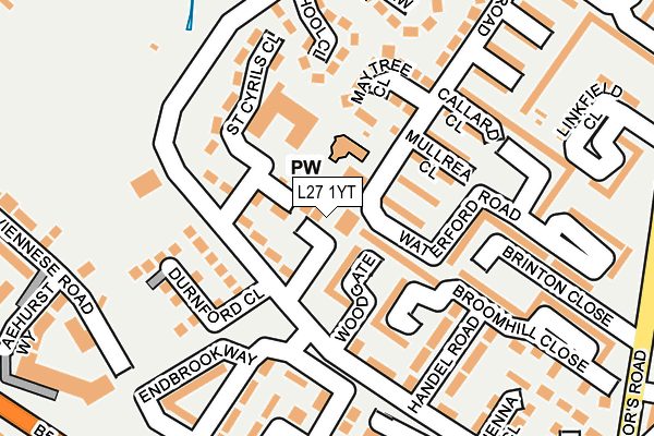 L27 1YT map - OS OpenMap – Local (Ordnance Survey) L27 1YT map - OS OpenMap – Local (Ordnance Survey)