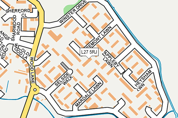 L27 5RJ map - OS OpenMap – Local (Ordnance Survey) L27 5RJ map - OS OpenMap – Local (Ordnance Survey)