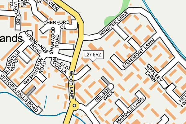L27 5RZ map - OS OpenMap – Local (Ordnance Survey) L27 5RZ map - OS OpenMap – Local (Ordnance Survey)