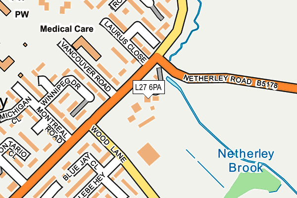 L27 6PA map - OS OpenMap – Local (Ordnance Survey) L27 6PA map - OS OpenMap – Local (Ordnance Survey)