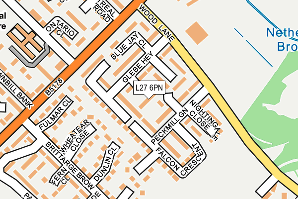 L27 6PN map - OS OpenMap – Local (Ordnance Survey) L27 6PN map - OS OpenMap – Local (Ordnance Survey)