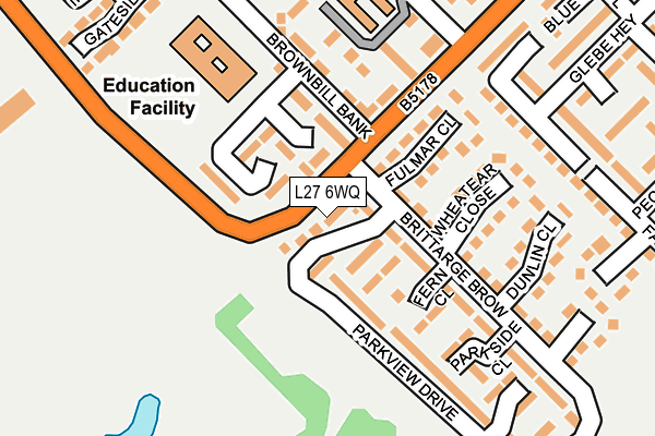 L27 6WQ map - OS OpenMap – Local (Ordnance Survey) L27 6WQ map - OS OpenMap – Local (Ordnance Survey)