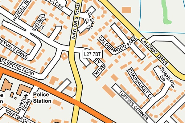 L27 7BT map - OS OpenMap – Local (Ordnance Survey) L27 7BT map - OS OpenMap – Local (Ordnance Survey)