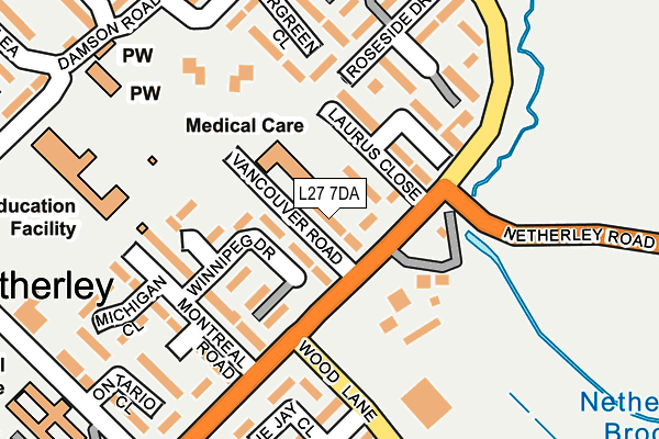 L27 7DA map - OS OpenMap – Local (Ordnance Survey) L27 7DA map - OS OpenMap – Local (Ordnance Survey)