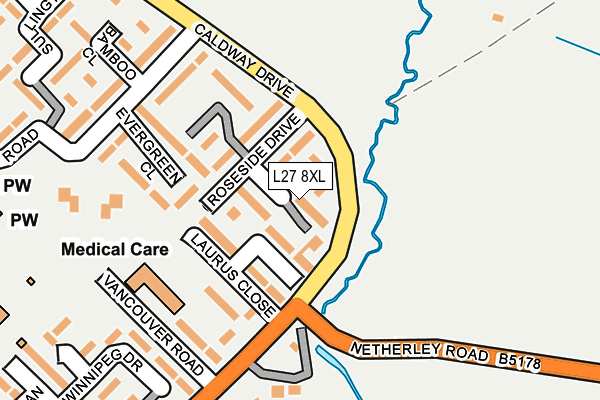 L27 8XL map - OS OpenMap – Local (Ordnance Survey) L27 8XL map - OS OpenMap – Local (Ordnance Survey)