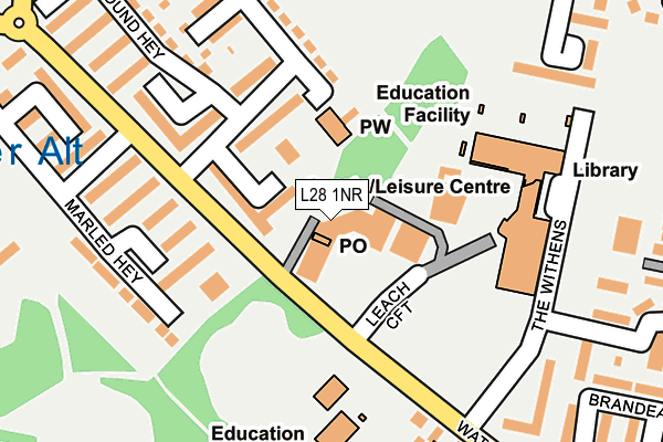 L28 1NR map - OS OpenMap – Local (Ordnance Survey)