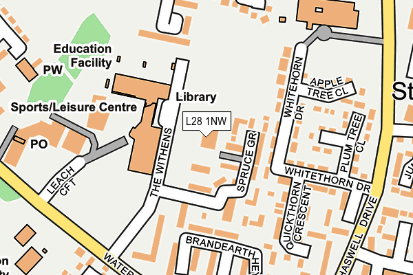 L28 1NW map - OS OpenMap – Local (Ordnance Survey) L28 1NW map - OS OpenMap – Local (Ordnance Survey)