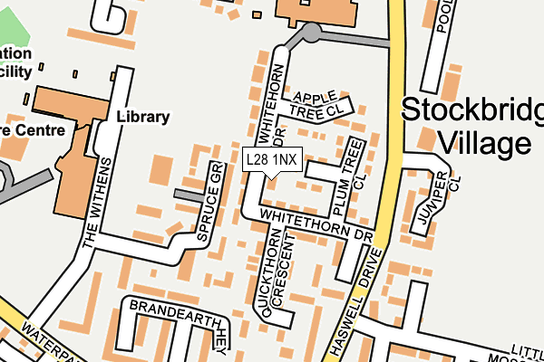 L28 1NX map - OS OpenMap – Local (Ordnance Survey) L28 1NX map - OS OpenMap – Local (Ordnance Survey)