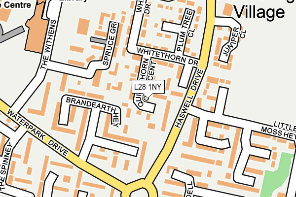 L28 1NY map - OS OpenMap – Local (Ordnance Survey) L28 1NY map - OS OpenMap – Local (Ordnance Survey)
