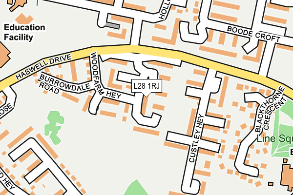 L28 1RJ map - OS OpenMap – Local (Ordnance Survey) L28 1RJ map - OS OpenMap – Local (Ordnance Survey)