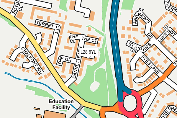L28 6YL map - OS OpenMap – Local (Ordnance Survey) L28 6YL map - OS OpenMap – Local (Ordnance Survey)