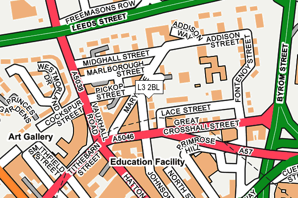 L3 2BL map - OS OpenMap – Local (Ordnance Survey) L3 2BL map - OS OpenMap – Local (Ordnance Survey)