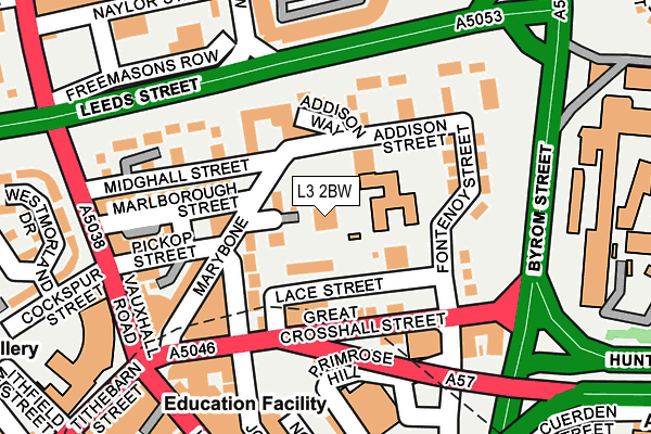 L3 2BW map - OS OpenMap – Local (Ordnance Survey) L3 2BW map - OS OpenMap – Local (Ordnance Survey)