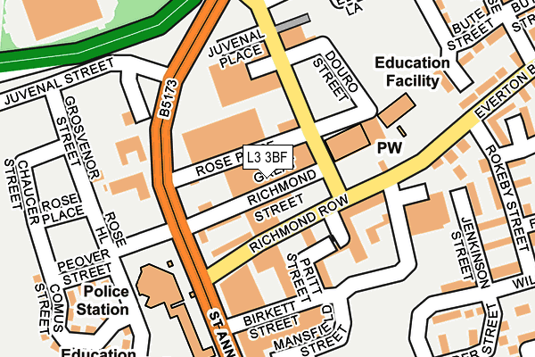 L3 3BF map - OS OpenMap – Local (Ordnance Survey) L3 3BF map - OS OpenMap – Local (Ordnance Survey)