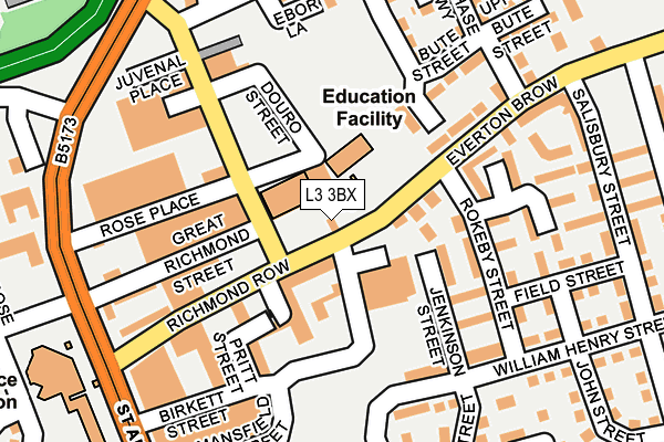 L3 3BX map - OS OpenMap – Local (Ordnance Survey)