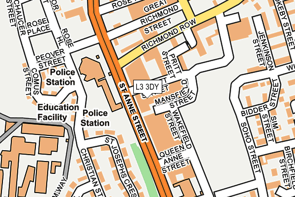 L3 3DY map - OS OpenMap – Local (Ordnance Survey) L3 3DY map - OS OpenMap – Local (Ordnance Survey)