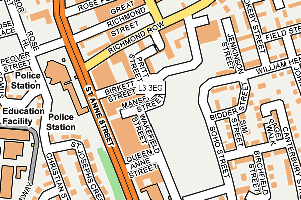 L3 3EG map - OS OpenMap – Local (Ordnance Survey) L3 3EG map - OS OpenMap – Local (Ordnance Survey)