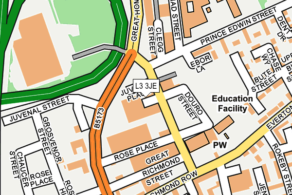 L3 3JE map - OS OpenMap – Local (Ordnance Survey)