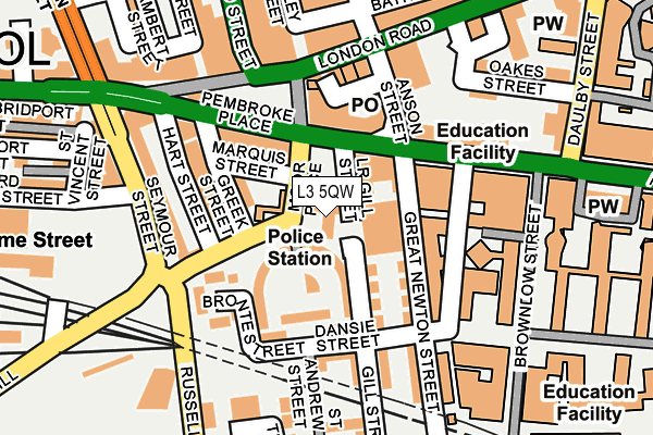 L3 5QW map - OS OpenMap – Local (Ordnance Survey) L3 5QW map - OS OpenMap – Local (Ordnance Survey)