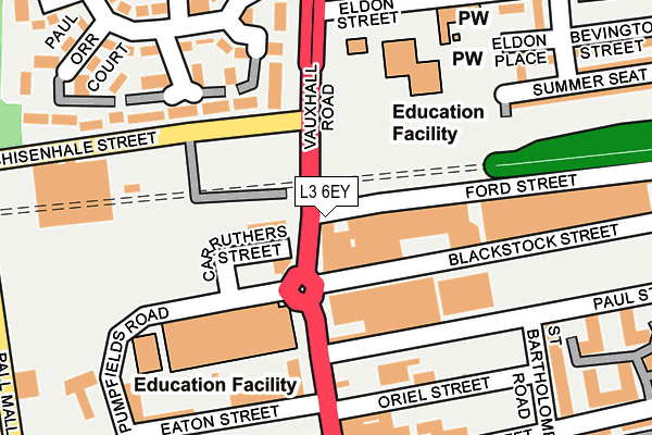 L3 6EY map - OS OpenMap – Local (Ordnance Survey) L3 6EY map - OS OpenMap – Local (Ordnance Survey)