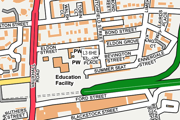 L3 6HE map - OS OpenMap – Local (Ordnance Survey)