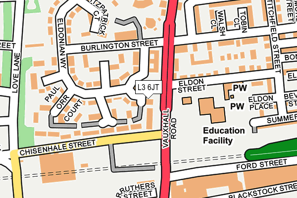 L3 6JT map - OS OpenMap – Local (Ordnance Survey) L3 6JT map - OS OpenMap – Local (Ordnance Survey)