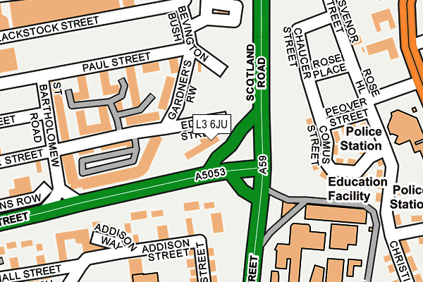 L3 6JU map - OS OpenMap – Local (Ordnance Survey)